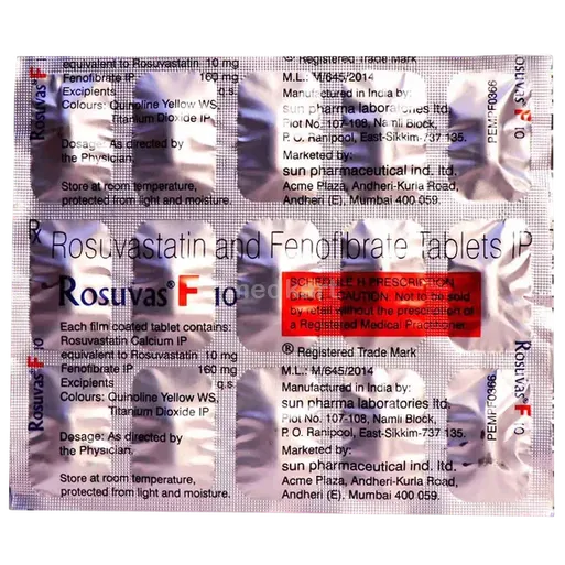 rosuvas f 10mg tablet 15's